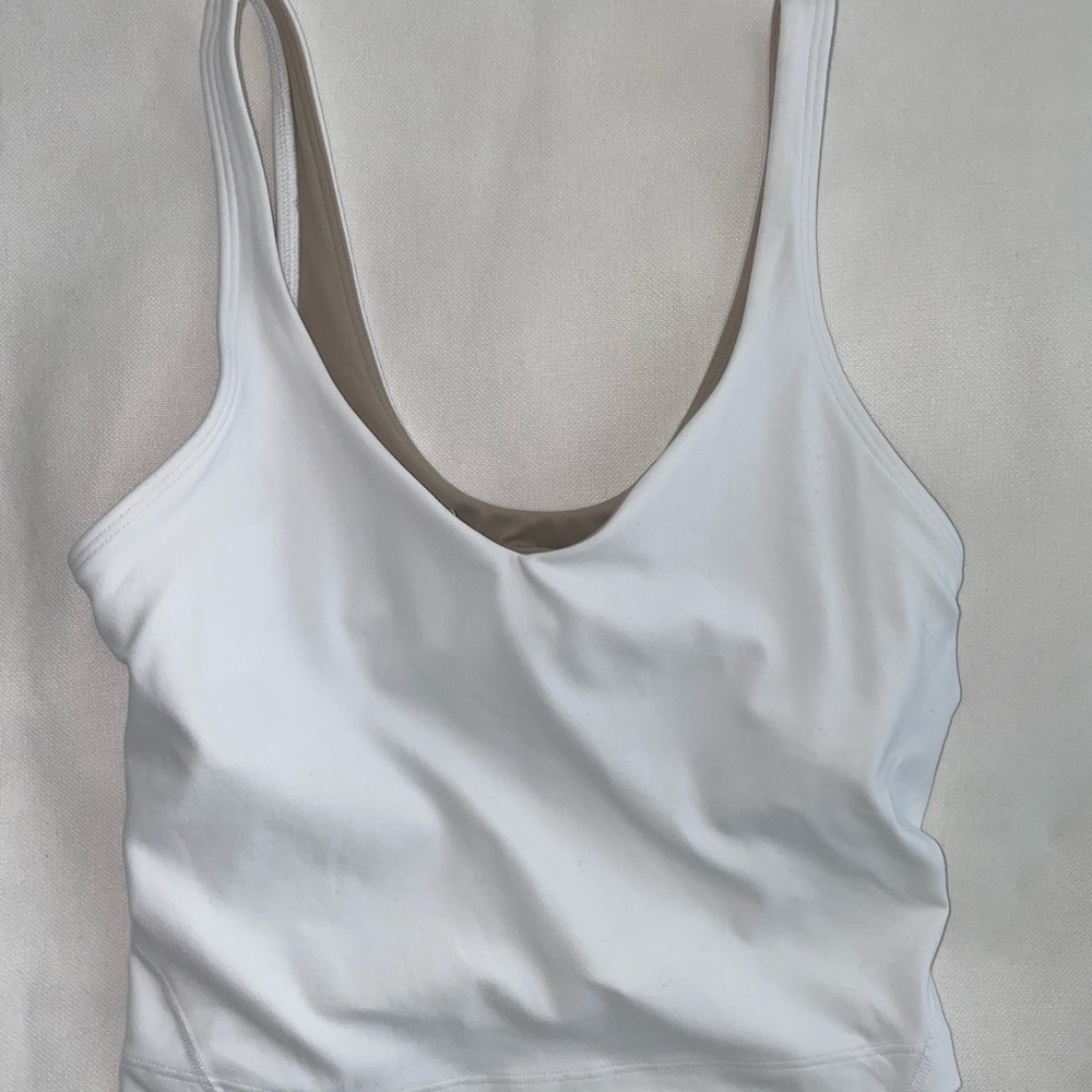 Lululemon White Cropped Align Tank